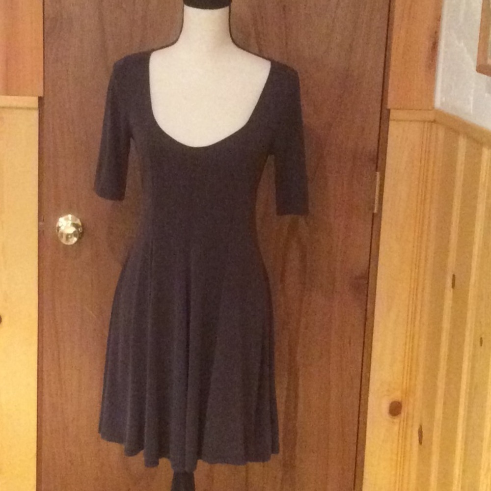 Silence + Noise Dark Grey Dress